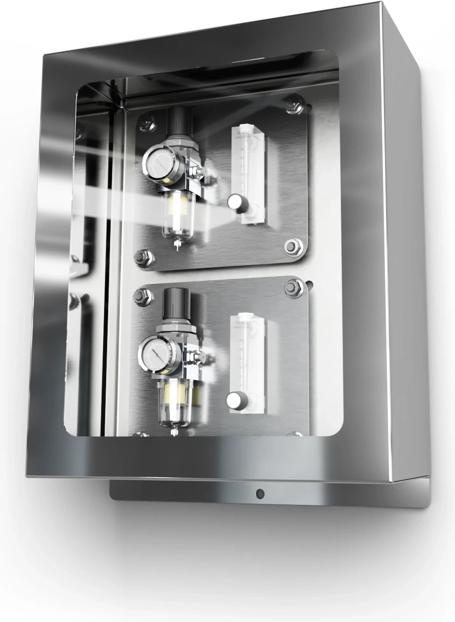 Stainless steel protective enclosure with glass window for seal systems
